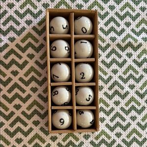 Set of Ceramic Number Balls 0-9